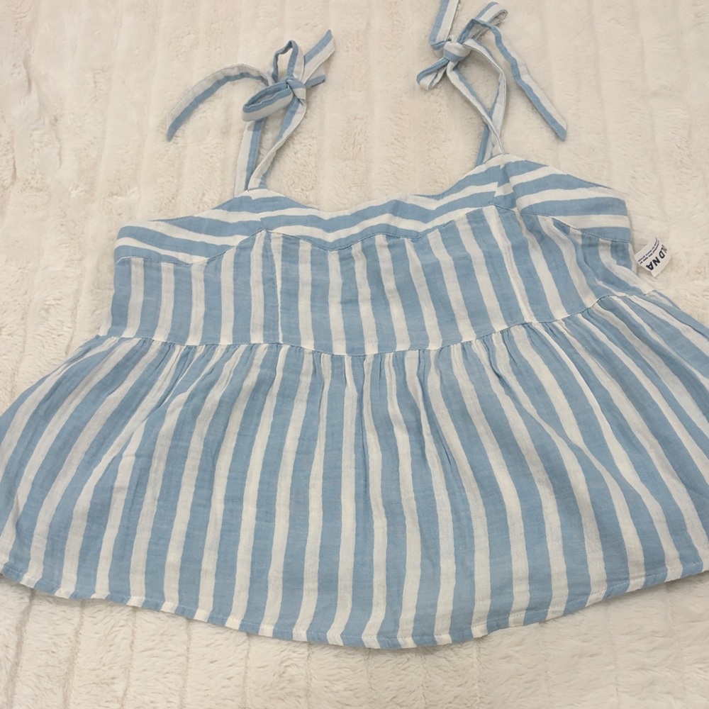Old Navy Blue and White Striped Camisole